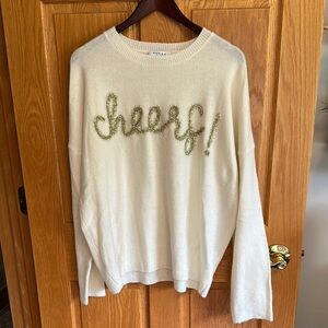 ‘Cheers’ Cream Sweater